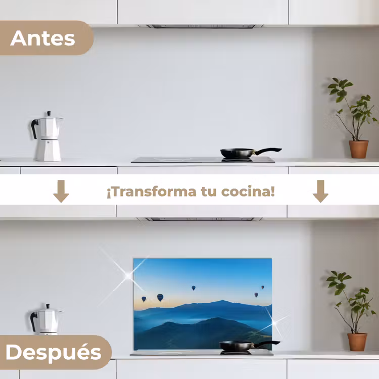 Salpicaderos de cocina - Globos aerostáticos - Montañas - Amanecer - Paisaje — 7