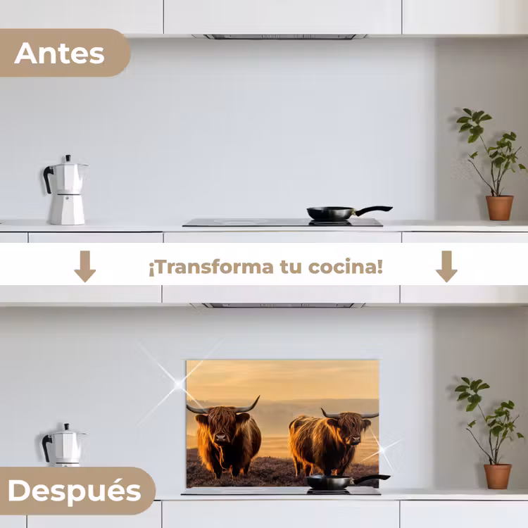 Salpicaderos de cocina - Montañeses escoceses - Brezales - Paisaje - Animales — 7