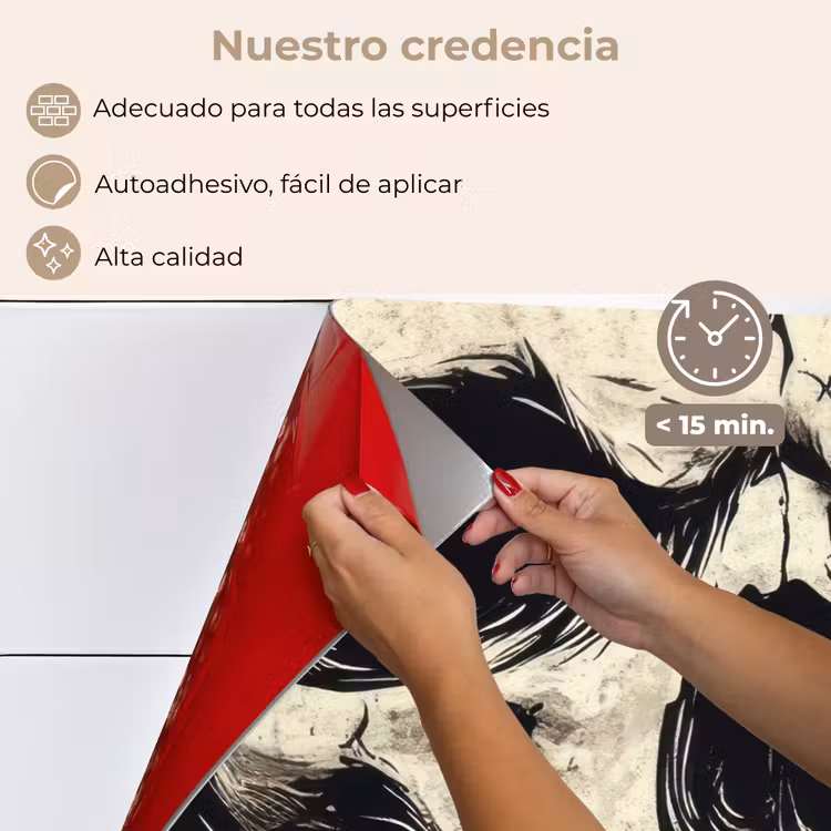 Salpicaderos de cocina - Calavera - Cadenas - Rojo — 4