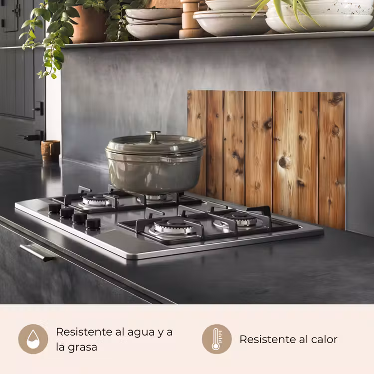 Salpicaderos de cocina - Madera - Estantes - Marrón — 2