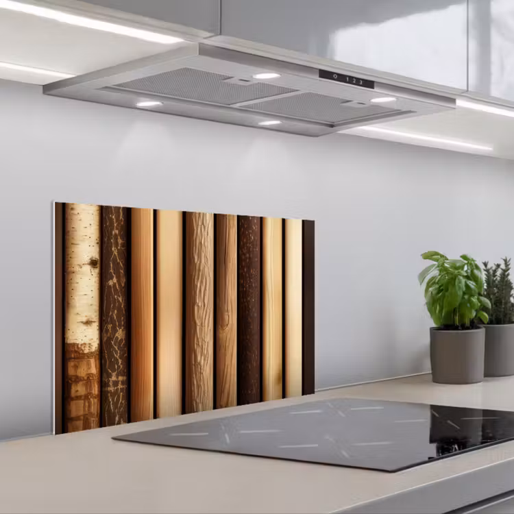 Salpicaderos de cocina - Madera - Estantes - Natural — 1