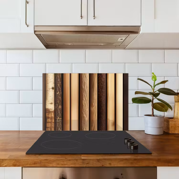 Salpicaderos de cocina - Madera - Estantes - Natural — 3