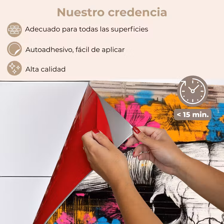 Salpicaderos de cocina - Calavera - Flores - Graffiti — 4
