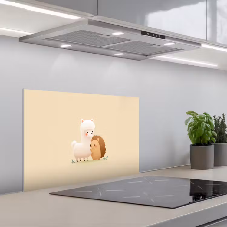 Salpicaderos de cocina - Alpaca - Erizo - Marrón - Peluche — 1