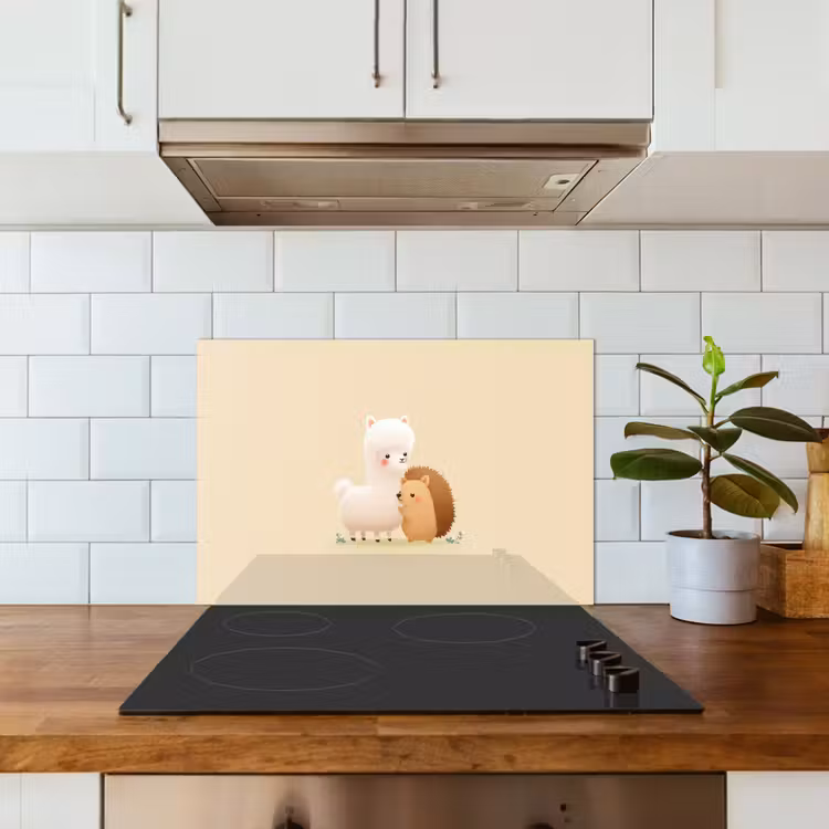 Salpicaderos de cocina - Alpaca - Erizo - Marrón - Peluche — 3