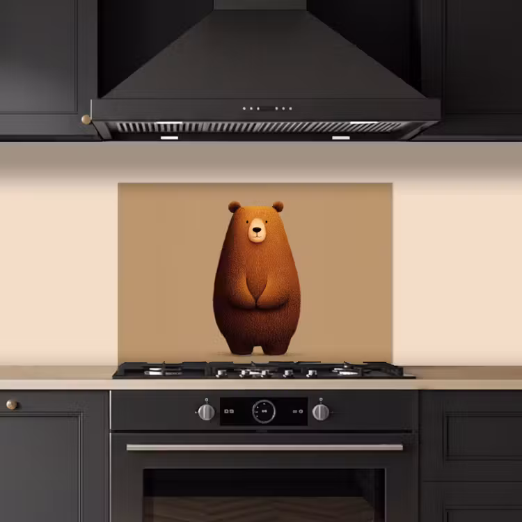 Salpicaderos de cocina - Oso - Minimalista - Marrón — 5