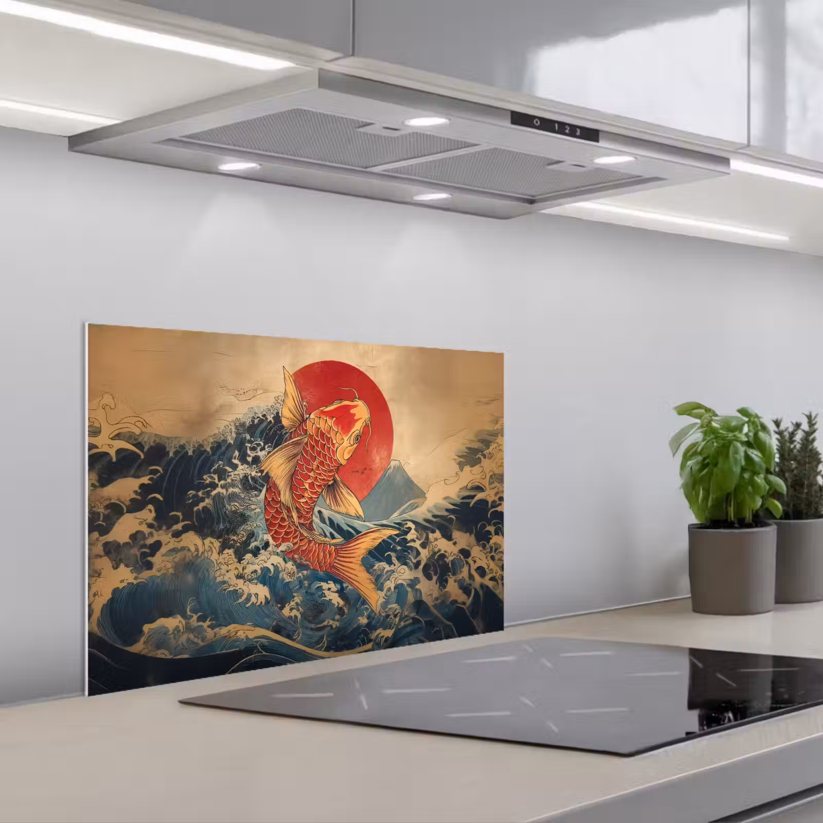 Salpicaderos de cocina - Koi - Mar - Olas - Sol — 1