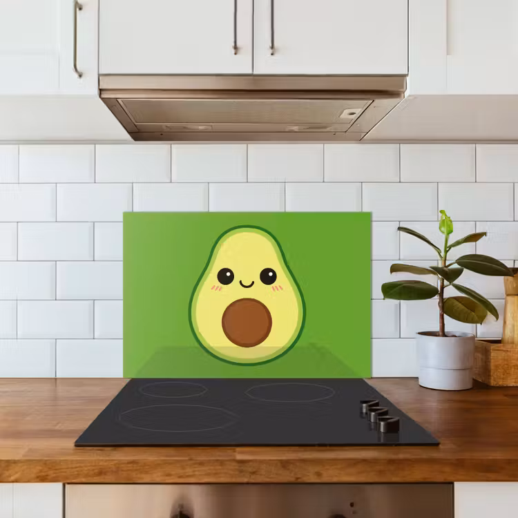 Salpicaderos de cocina - Aguacate - Verde - Juguetón — 3