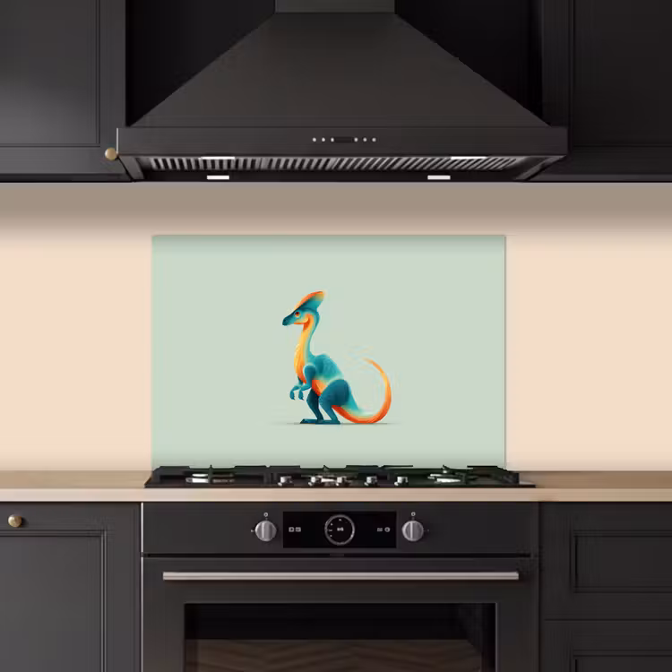 Salpicaderos de cocina - Cola - Dino - Minimalista - Azul — 5