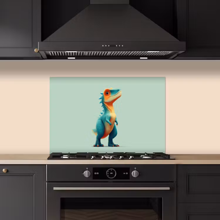 Salpicaderos de cocina - Dibujos - Dino - Naranja - Skittles — 5
