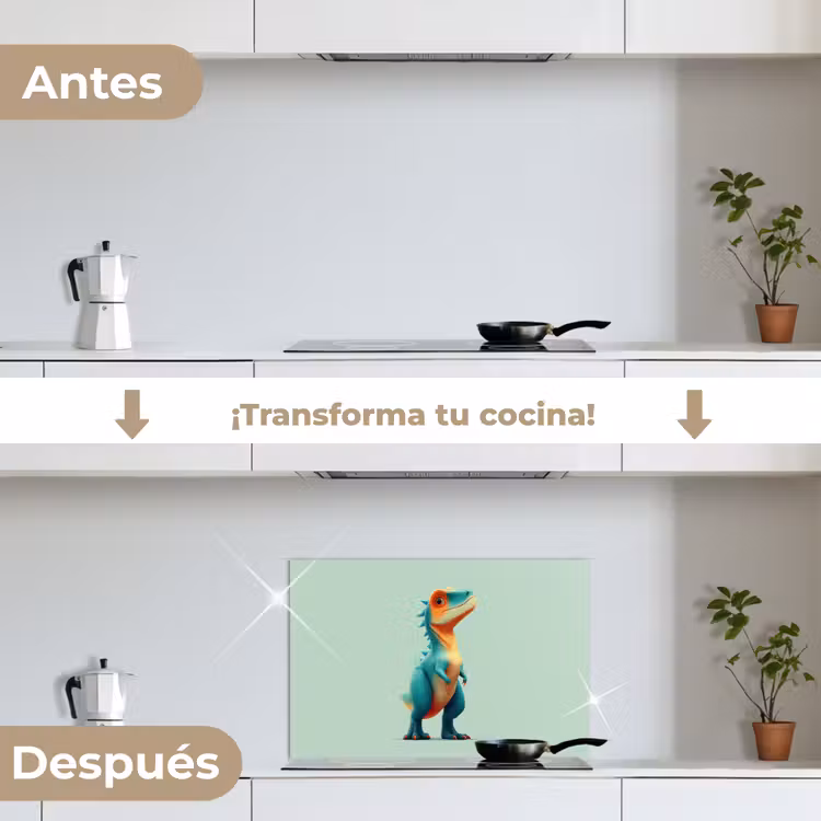 Salpicaderos de cocina - Dibujos - Dino - Naranja - Skittles — 7