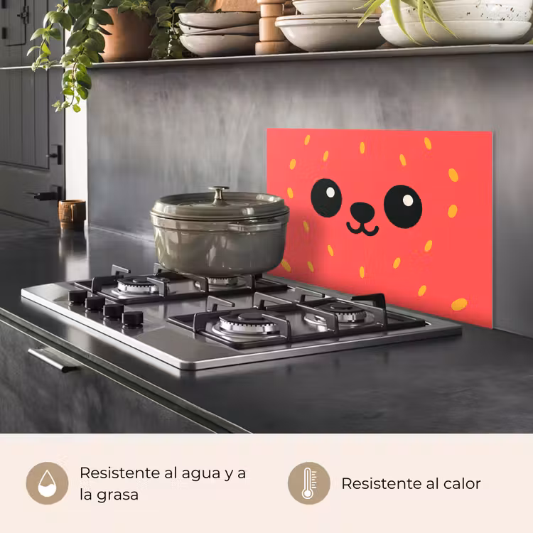Salpicaderos de cocina - Gato - Fresa - Dibujos animados — 2