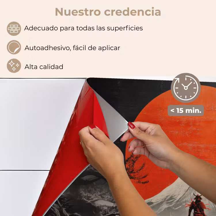 Salpicaderos de cocina - Guerrero - Escalones rojos - Sol - Montaña — 4