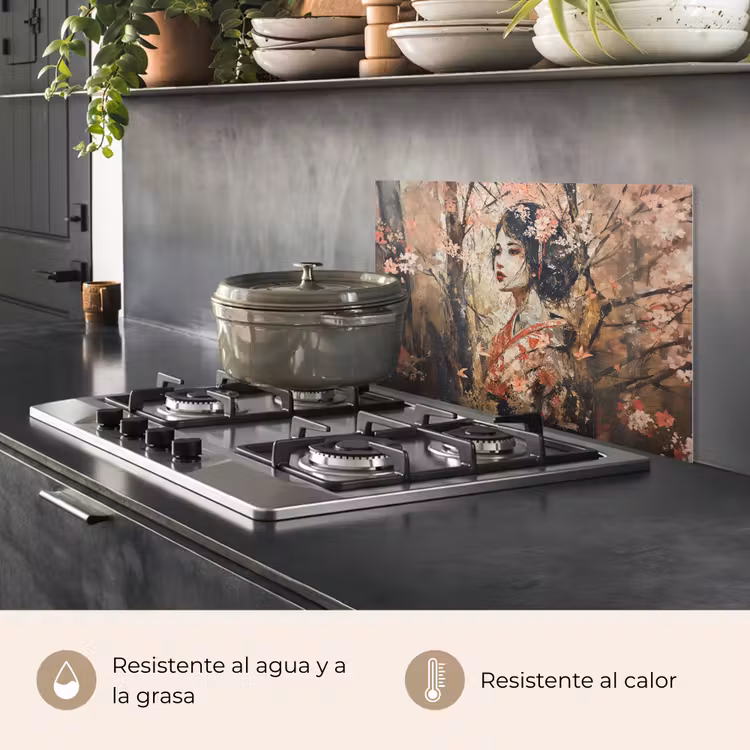 Salpicaderos de cocina - Kimono - Mujer - cerezos — 2