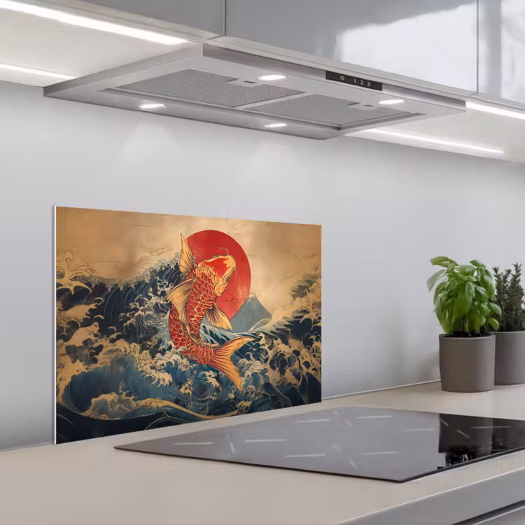 Salpicaderos de cocina - Koi - Mar - Olas - Sol — 1