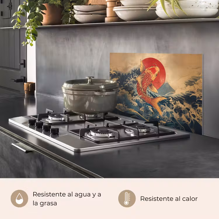 Salpicaderos de cocina - Koi - Mar - Olas - Sol — 2