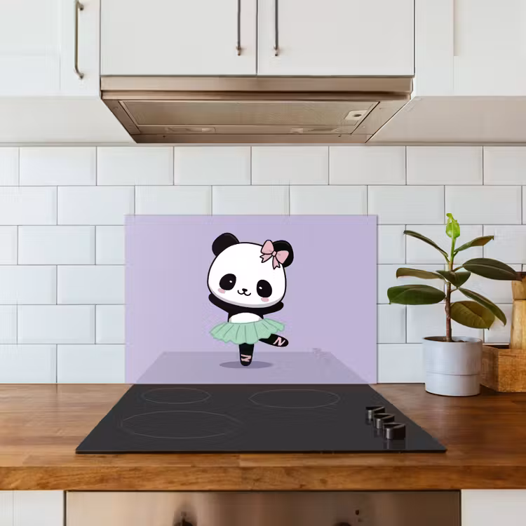 Salpicaderos de cocina - Panda - Morado - Ornamentado - Kawaii — 3