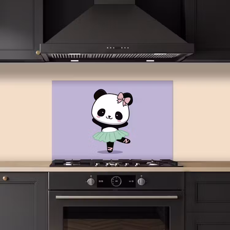 Salpicaderos de cocina - Panda - Morado - Ornamentado - Kawaii — 5