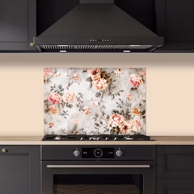Salpicaderos de cocina - Flores - Hormigón - Plantas - Rosa — 5