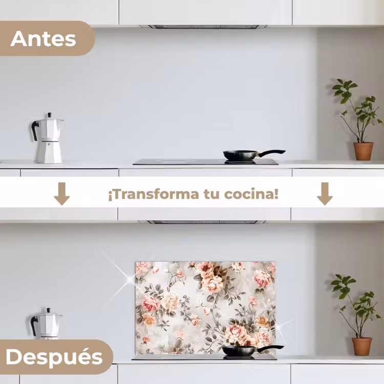 Salpicaderos de cocina - Flores - Hormigón - Plantas - Rosa — 7