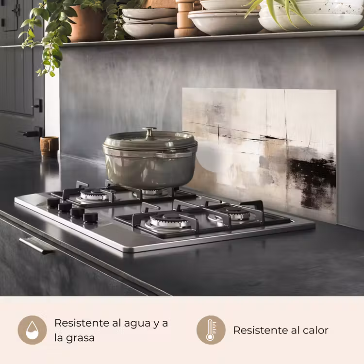 Salpicaderos de cocina - Abstracto - Arte - Gris — 2