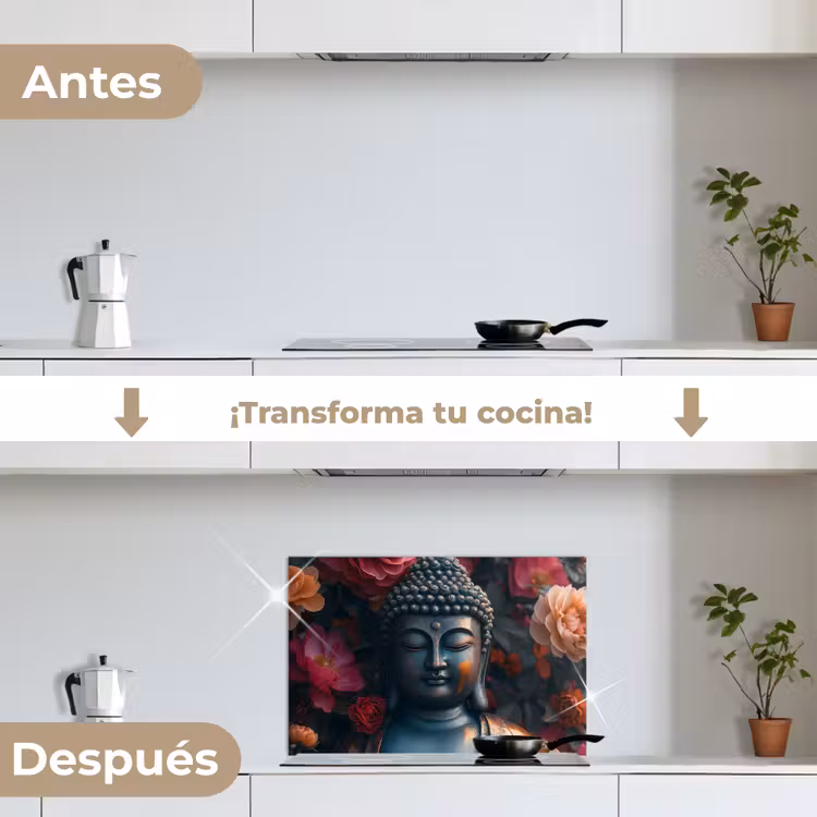 Salpicaderos de cocina - Buda - Flores - Imagen - Arte — 7