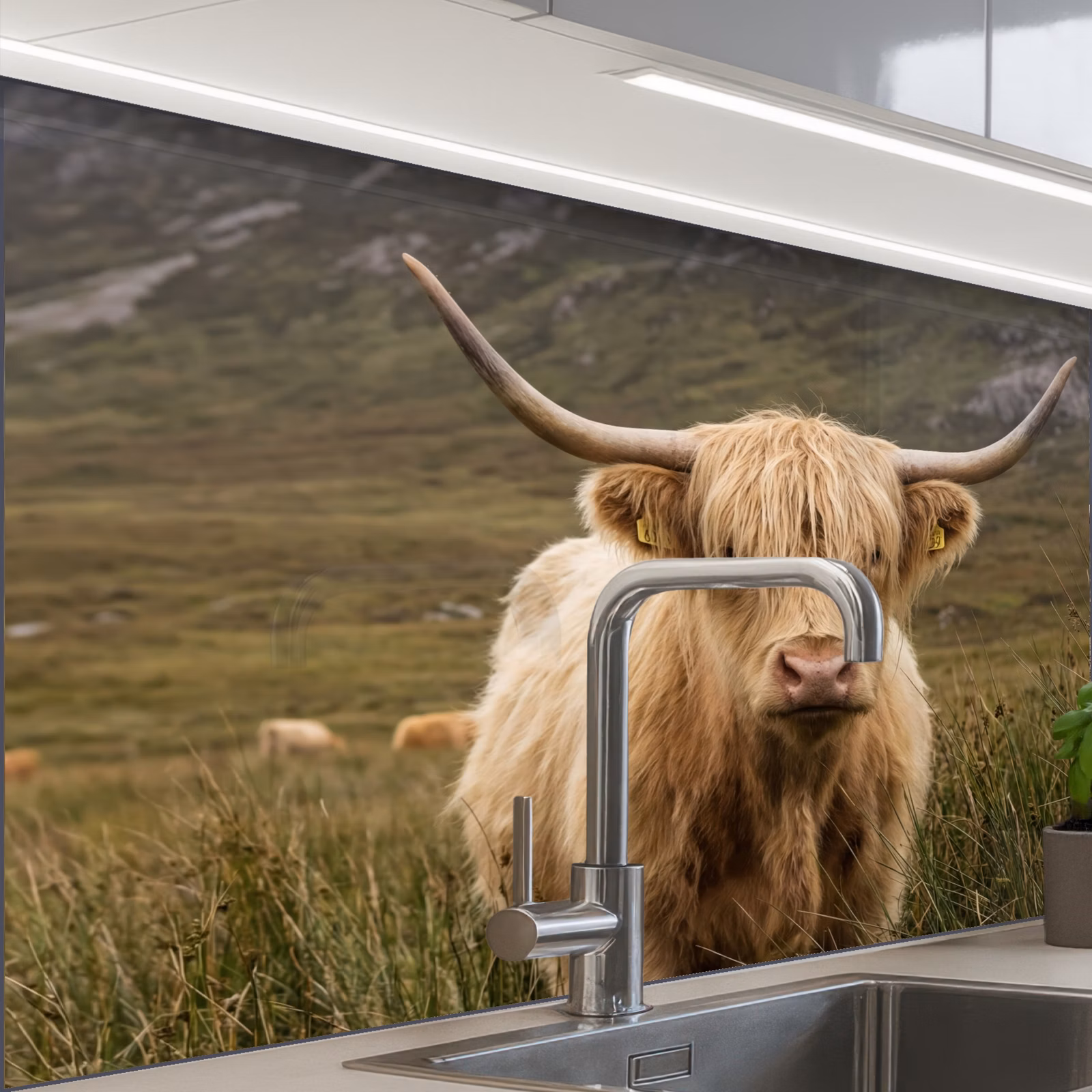 Revestimiento cocina - Highlander escocés - Bergen - Campo de hierba — 1