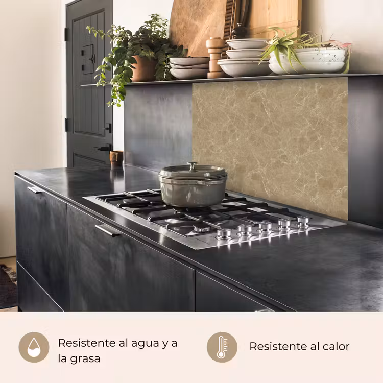 Revestimiento cocina - Beige - Mármol - Vetas blancas — 4