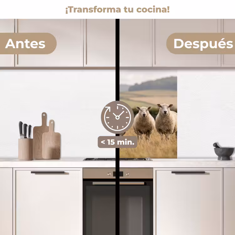 Revestimiento cocina - Ovejas - Paisaje de pastos - Colinas — 2