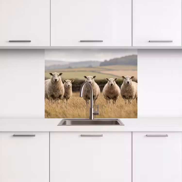 Revestimiento cocina - Ovejas - Paisaje de pastos - Colinas — 3