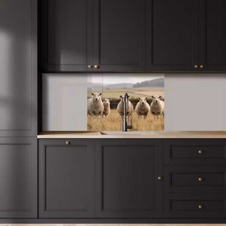 Revestimiento cocina - Ovejas - Paisaje de pastos - Colinas — 5