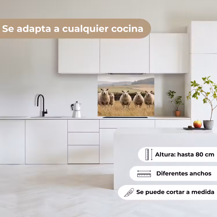 Revestimiento cocina - Ovejas - Paisaje de pastos - Colinas — 6