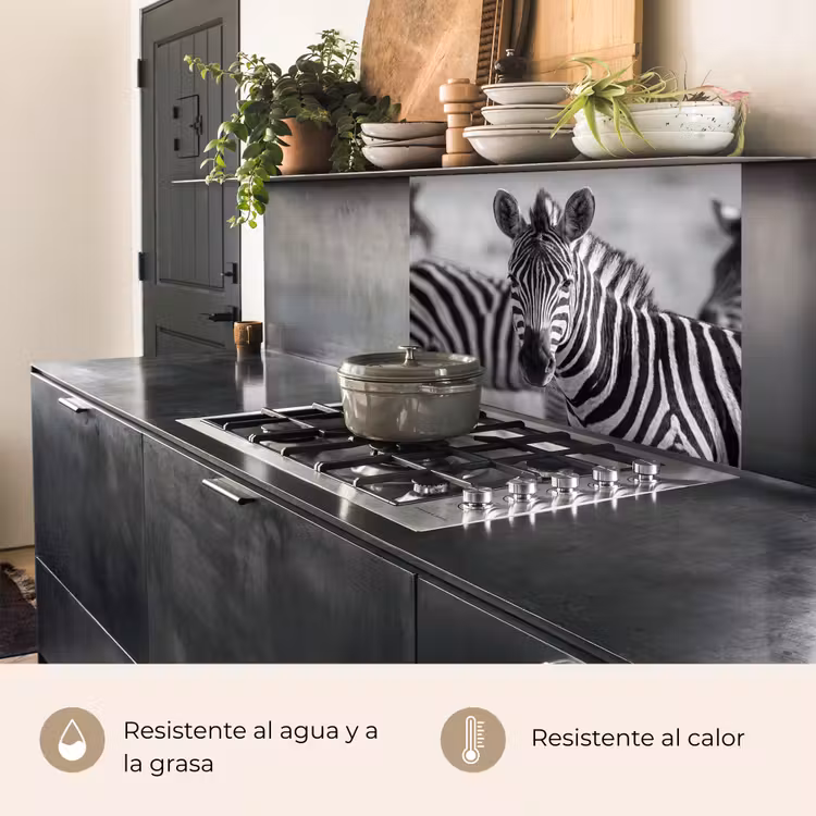 Revestimiento cocina - Cebras - Negro - Blanco — 4
