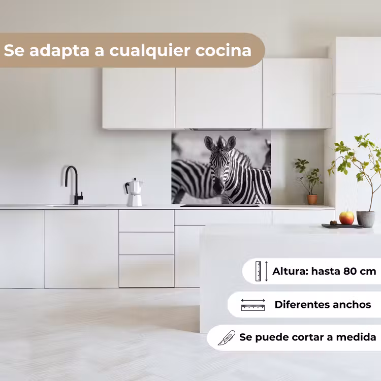 Revestimiento cocina - Cebras - Negro - Blanco — 6
