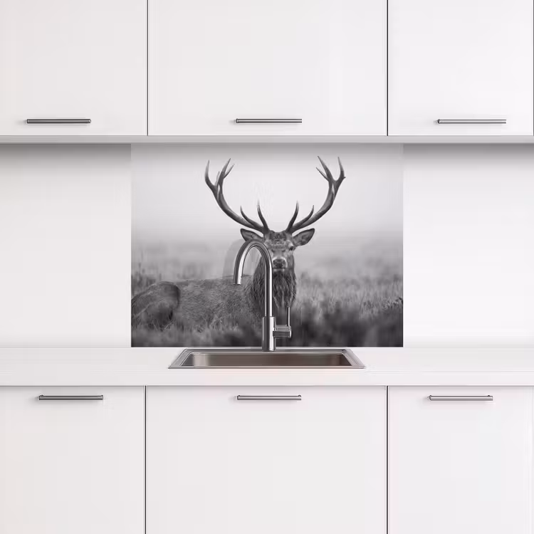Revestimiento cocina - Ciervo - Niebla - Negro - Blanco — 3