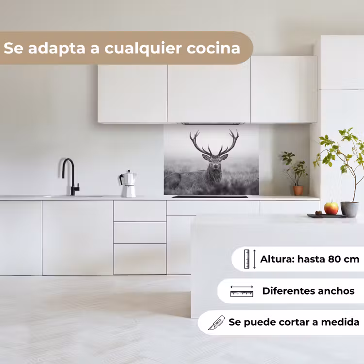 Revestimiento cocina - Ciervo - Niebla - Negro - Blanco — 6