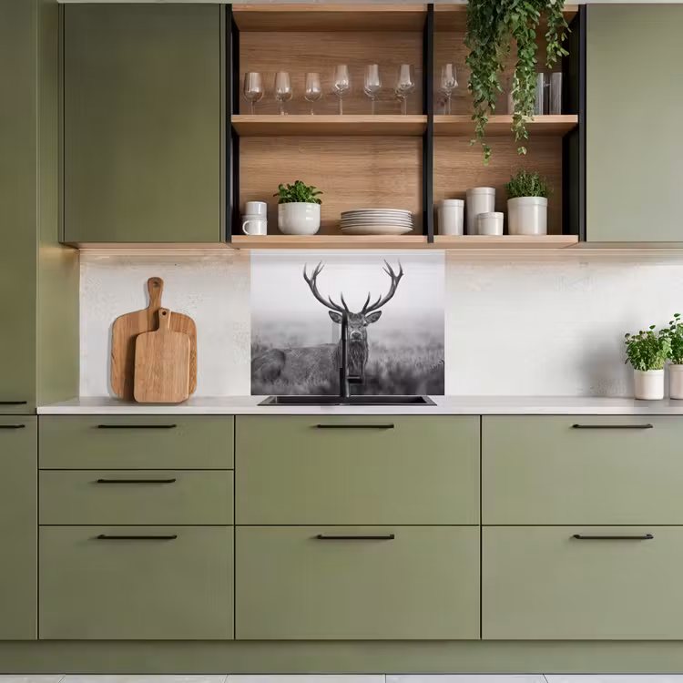 Revestimiento cocina - Ciervo - Niebla - Negro - Blanco — 7