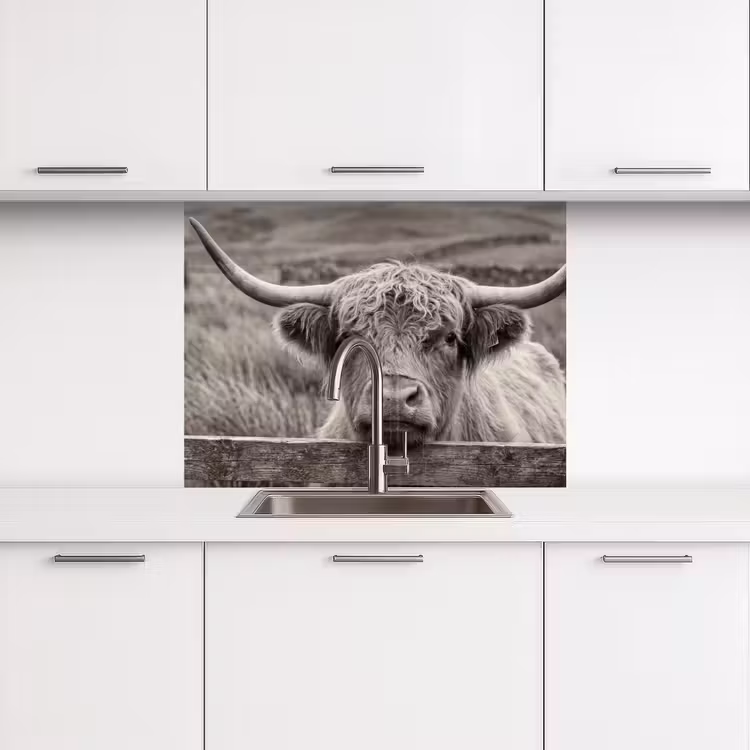 Revestimiento cocina - Highlander escocés - Negro - Blanco - Madera — 3