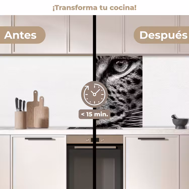 Revestimiento cocina - Leopardo - Negro - Blanco - Ojo — 2