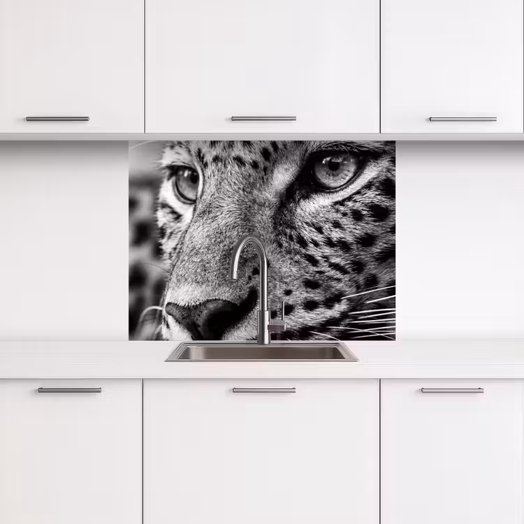 Revestimiento cocina - Leopardo - Negro - Blanco - Ojo — 3