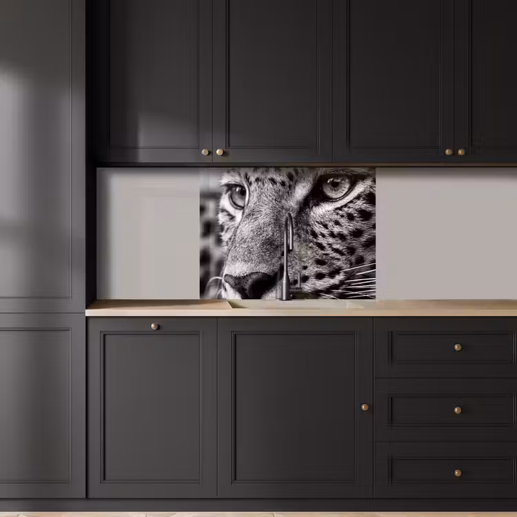 Revestimiento cocina - Leopardo - Negro - Blanco - Ojo — 5