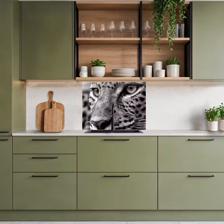 Revestimiento cocina - Leopardo - Negro - Blanco - Ojo — 7