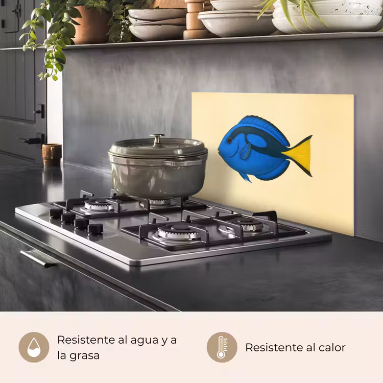 Salpicaderos de cocina - Azul - Dory - Pez - Aleta caudal — 2