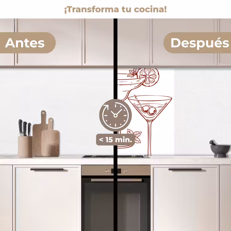 Revestimiento cocina - Vasos - Cócteles - Rojo — 2