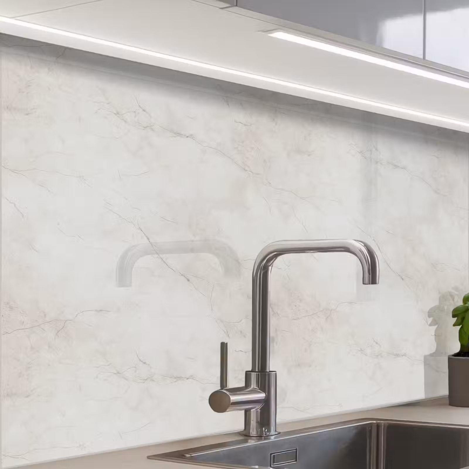 Revestimiento cocina - Gris - Mármol - Vetas — 1