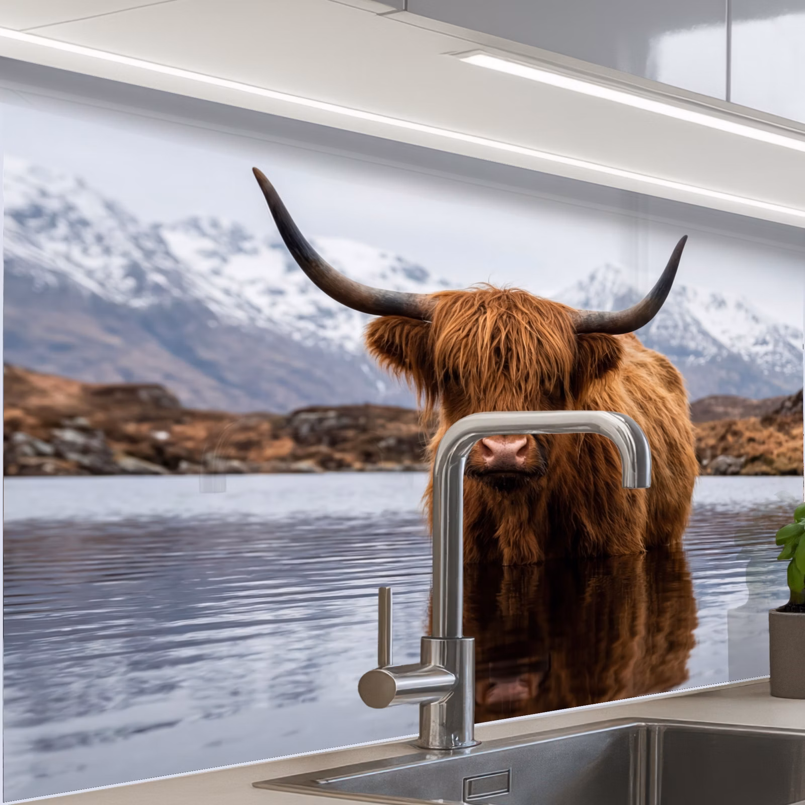 Revestimiento cocina - Highlander escocés - Marrón - Agua — 1