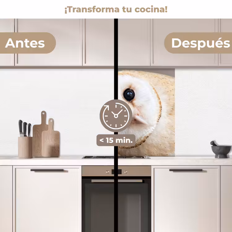 Revestimiento cocina - Búho - Marrón - Blanco — 2