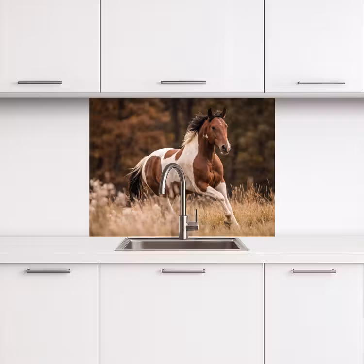 Revestimiento cocina - Caballo - Marrón - Hierba — 3