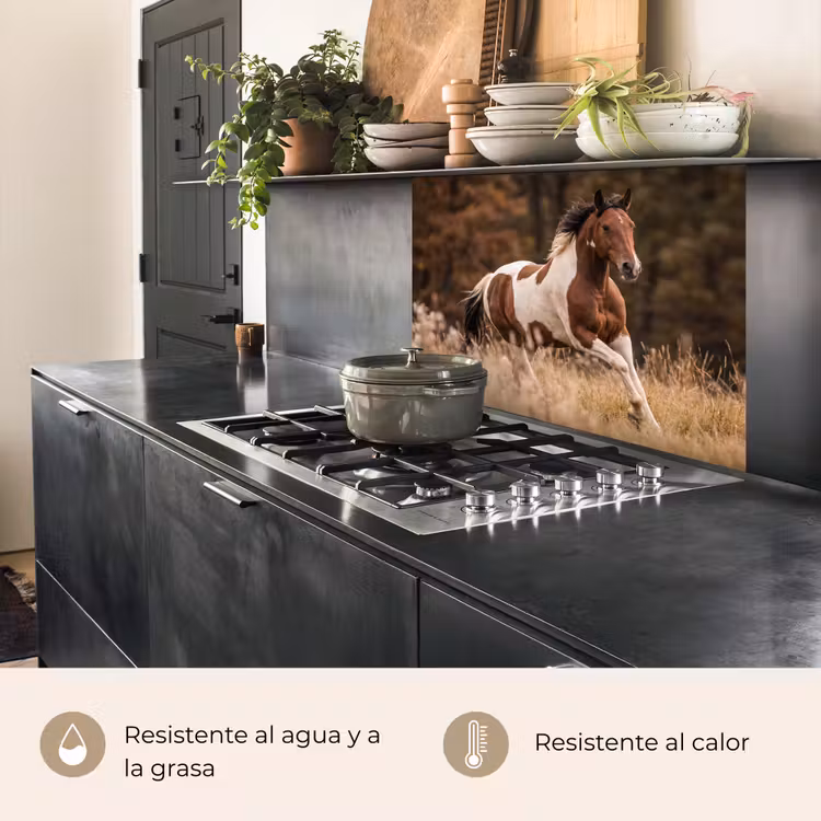 Revestimiento cocina - Caballo - Marrón - Hierba — 4