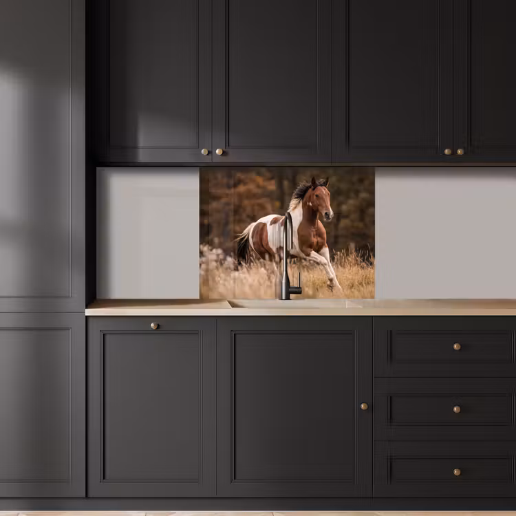 Revestimiento cocina - Caballo - Marrón - Hierba — 5
